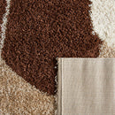 Tapis Shaggy Palerme 1062 - Motif Géométrique - Marron - Intérieur