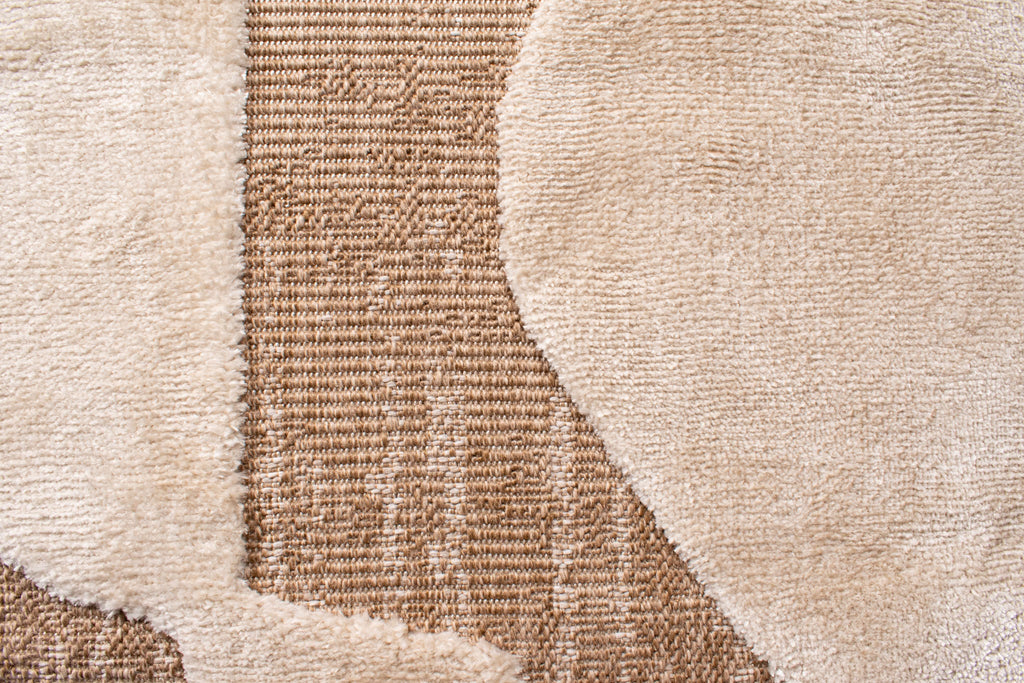 Soft abstract jute look rug: PAL9489BLA PALMA