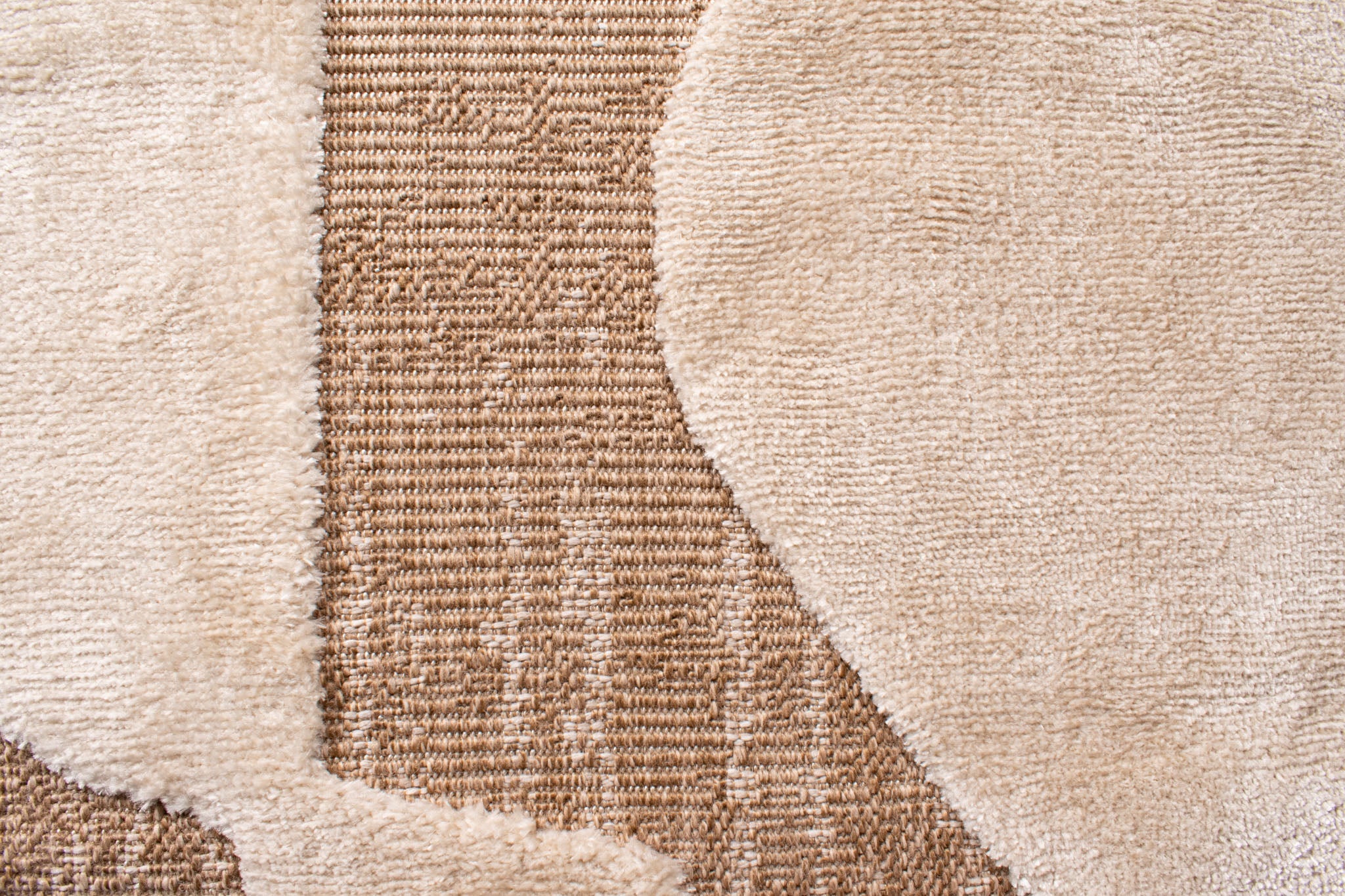 Soft abstract jute look rug: PAL9489BLA PALMA