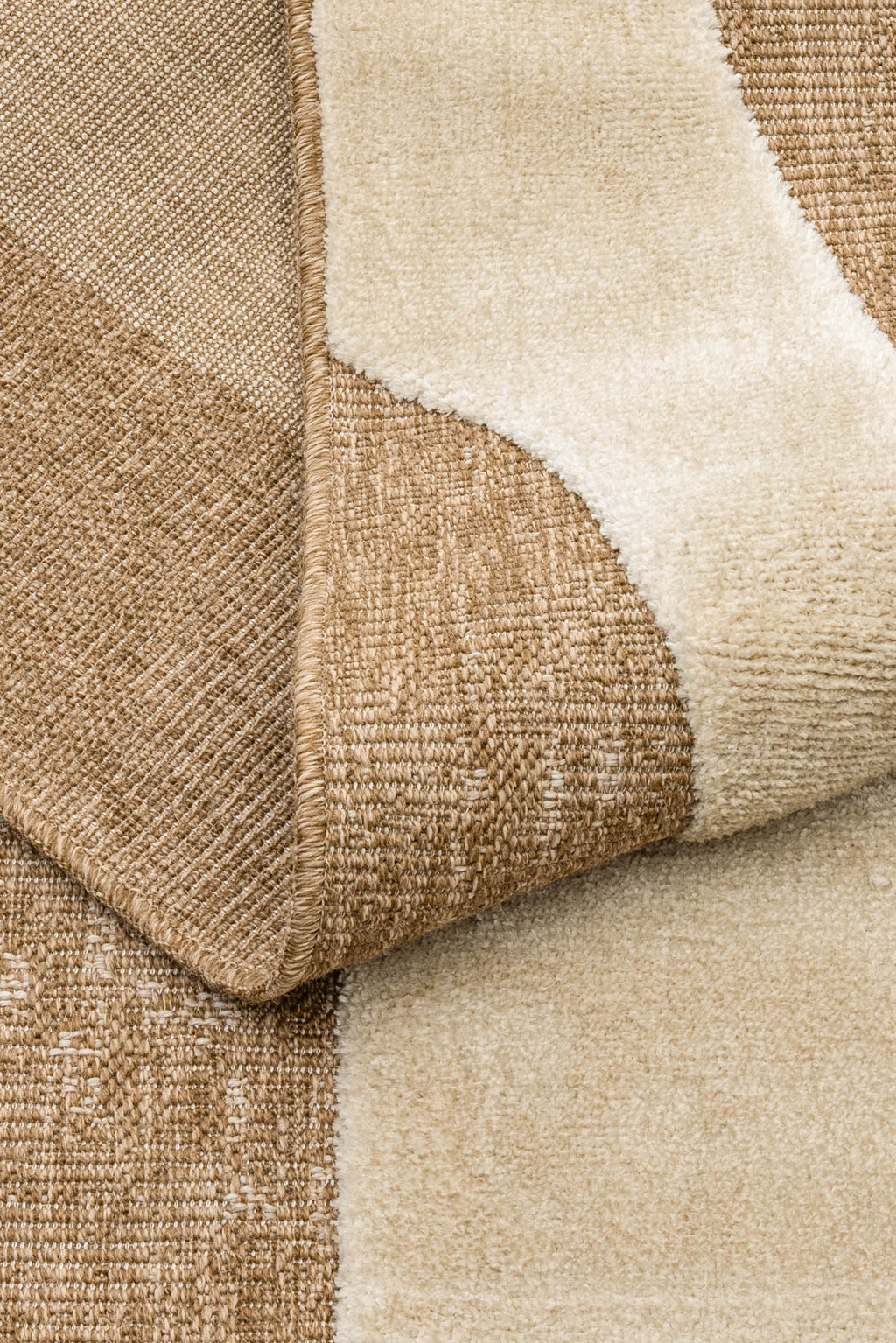 Soft abstract jute look rug: PAL9489BLA PALMA