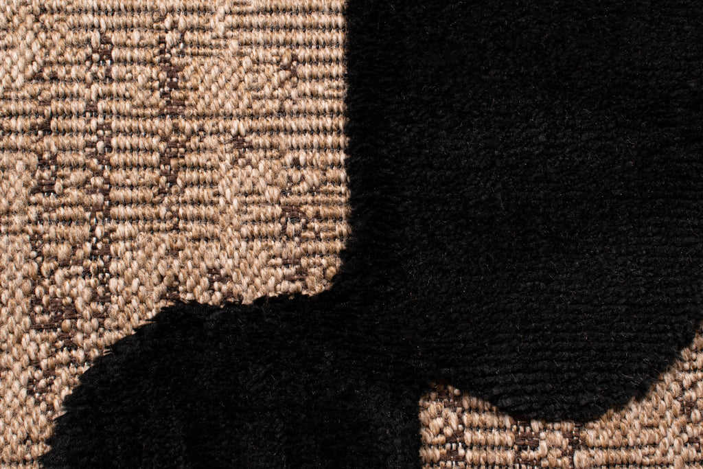 Alfombra natural con relieve negro: PAL9489NOI PALMA