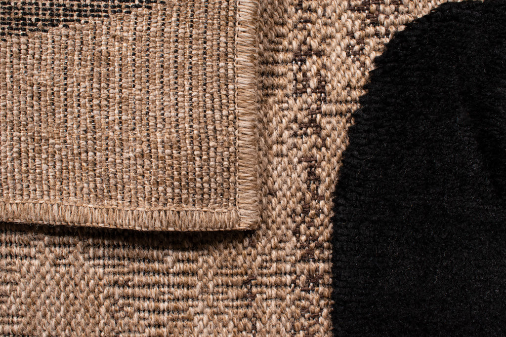 Alfombra natural con relieve negro: PAL9489NOI PALMA