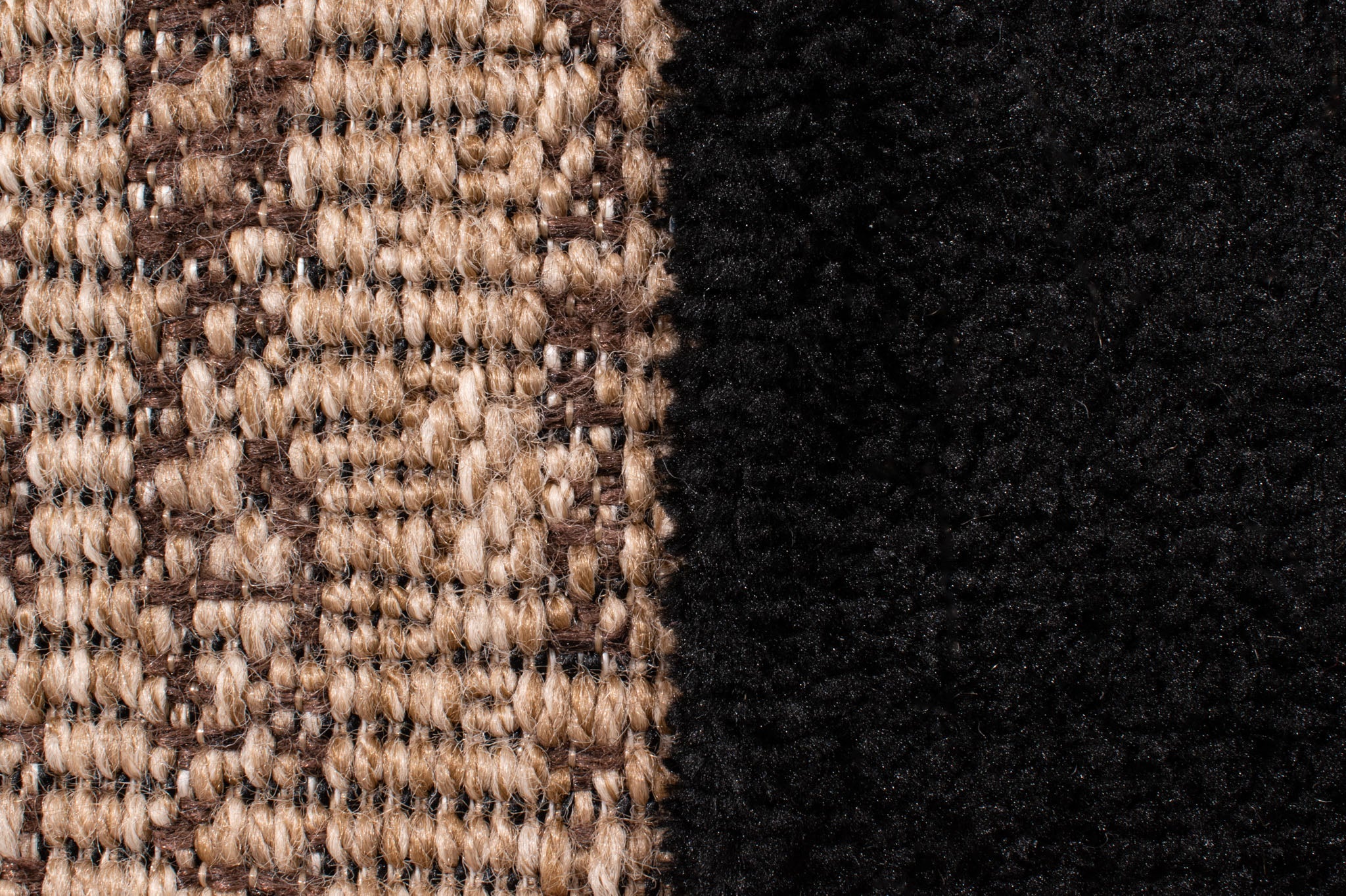Alfombra natural con relieve negro: PAL9489NOI PALMA