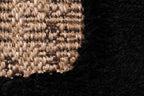 Alfombra natural con relieve negro: PAL9489NOI PALMA