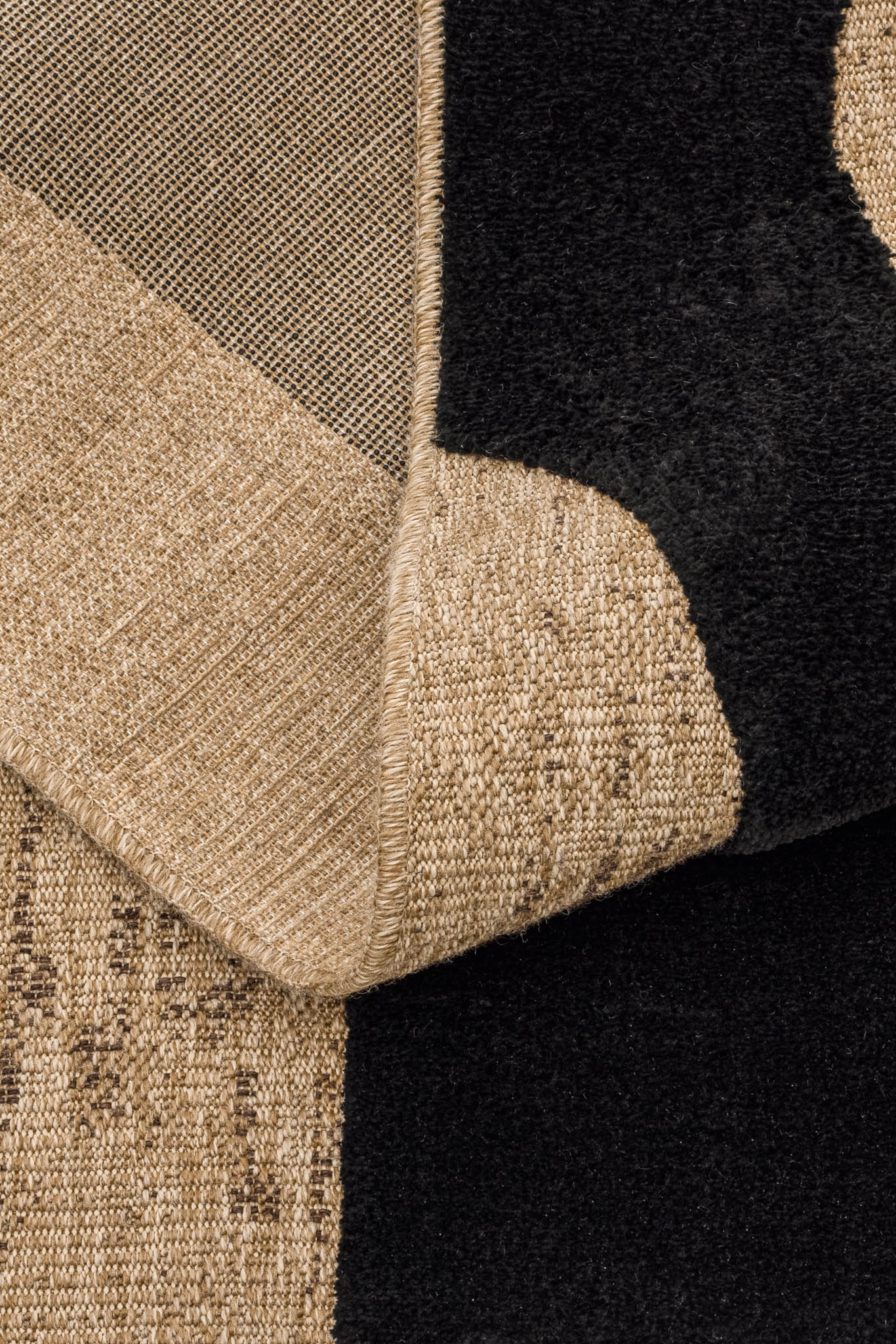Alfombra natural con relieve negro: PAL9489NOI PALMA
