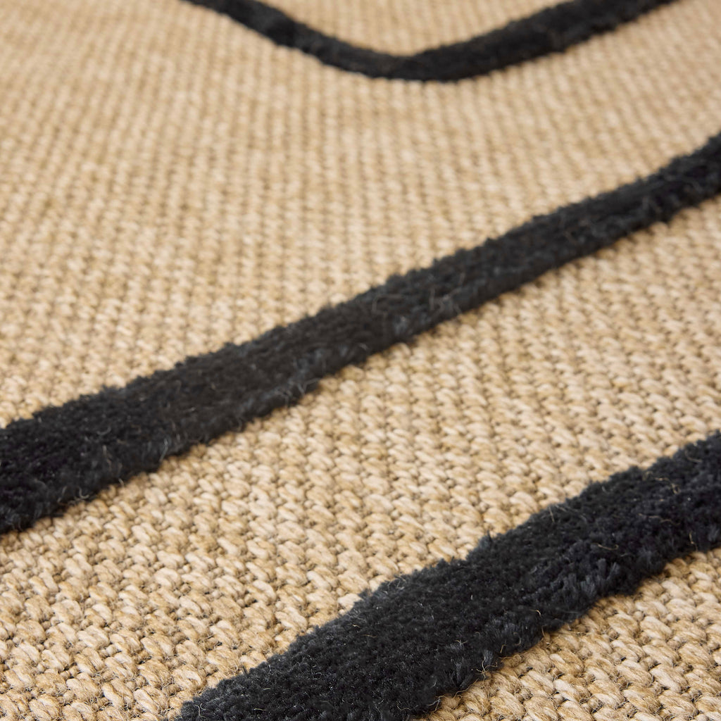 Alfombra Palma 9490 - Estampado Gráfico - Negro - Interior