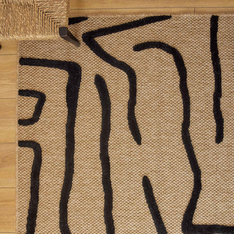 Tapis Palma 9490 - Motif Graphique - Noir - Intérieur