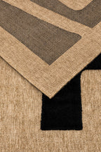 Tapis rustique avec motif noir : PAL9491NOI PALMA