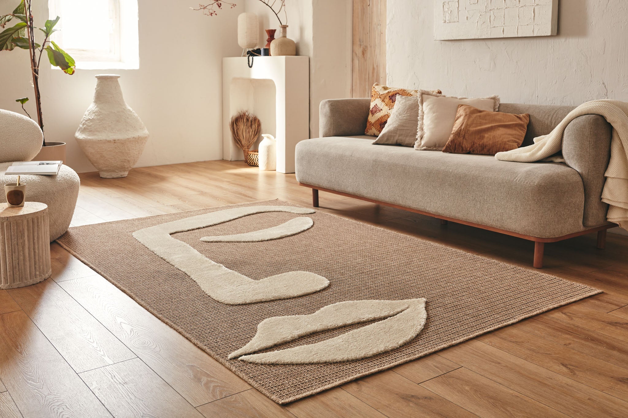Tapis Palma 9493 blanc : PAL9493BLA PALMA