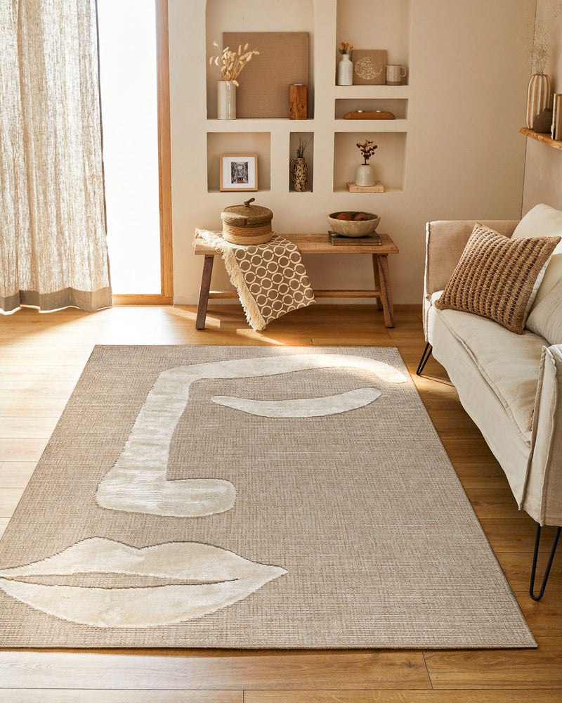 Tapis Palma 9493 - Motif Graphique - Blanc - Intérieur