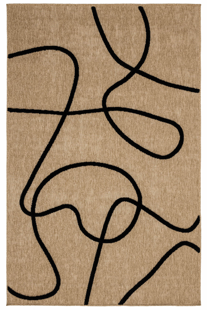 Tapis Palma 9492 - Motif Graphique - Noir - Intérieur