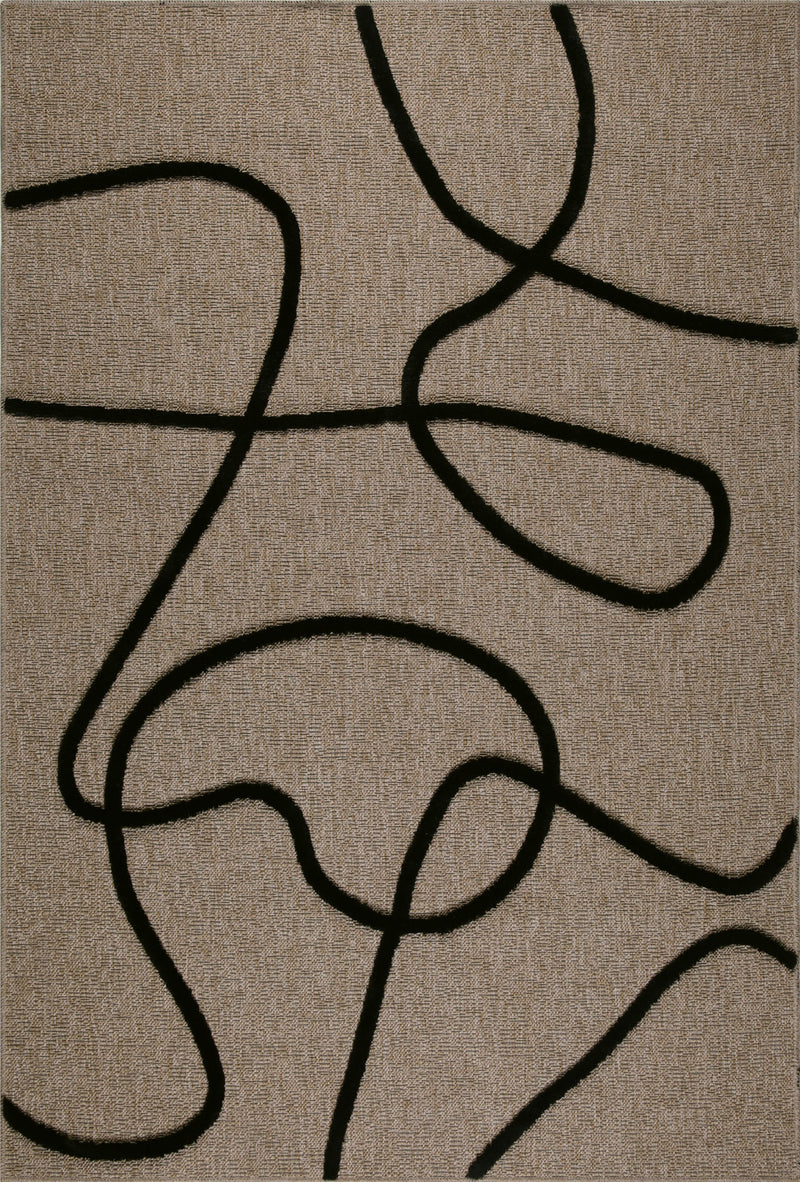 Tapis Palma 9494 - Motif Graphique - Noir - Intérieur