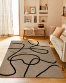 Tapis Palma 9494 - Motif Graphique - Noir - Intérieur