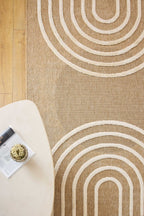 Tapis aspect jute - Palma - Motif en arc-de-cercle PALMA