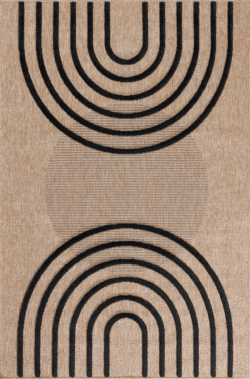 Tapis Palma 9495 - Motif Graphique - Noir - Intérieur