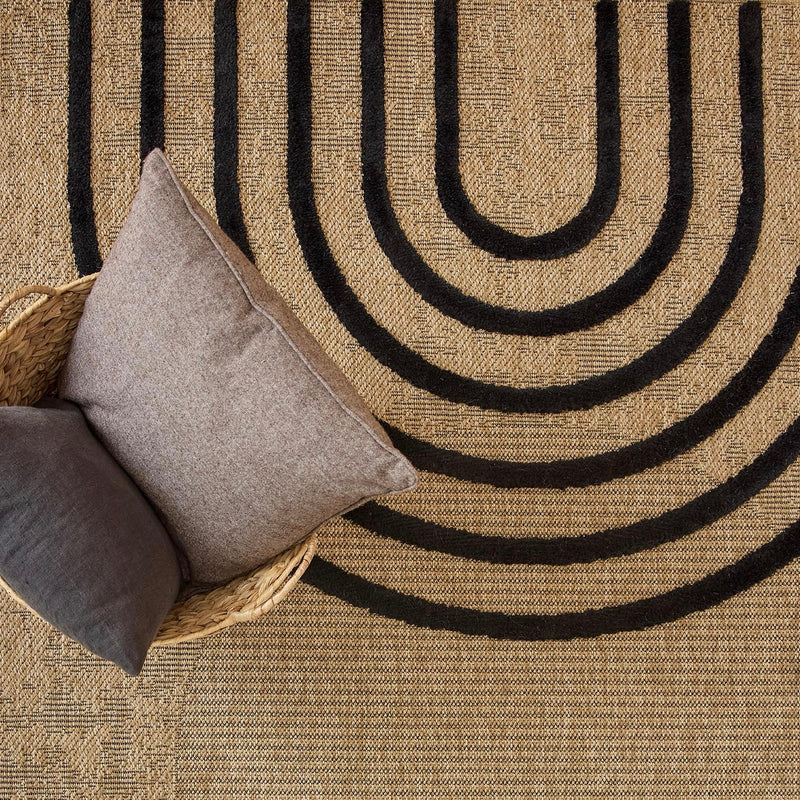 Tapis Palma 9495 - Motif Graphique - Noir - Intérieur