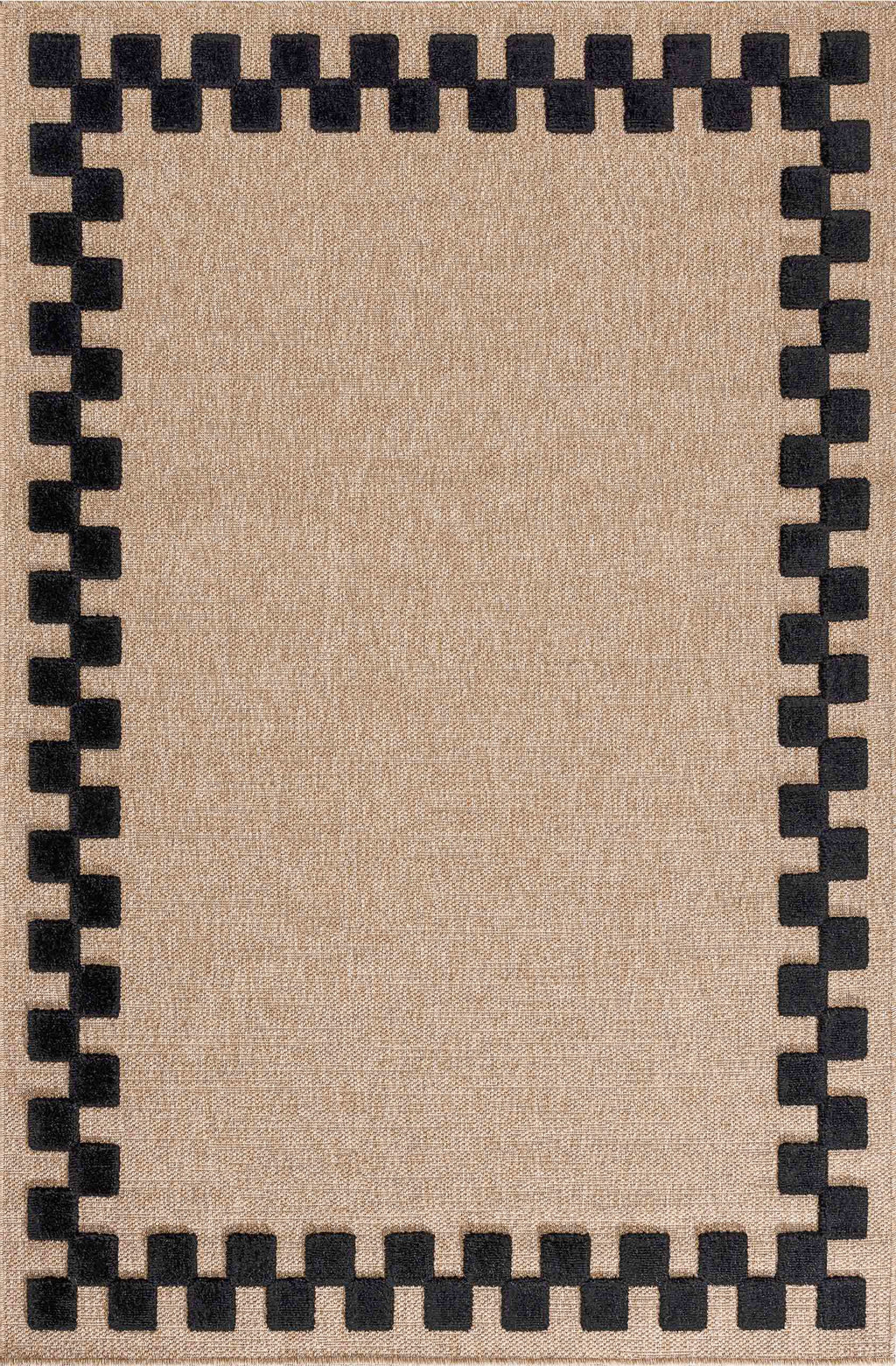 Alfombra Palma 9496 - Estampado Gráfico - Negro - Interior