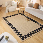 Alfombra Palma 9496 - Estampado Gráfico - Negro - Interior