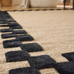 Alfombra Palma 9496 - Estampado Gráfico - Negro - Interior