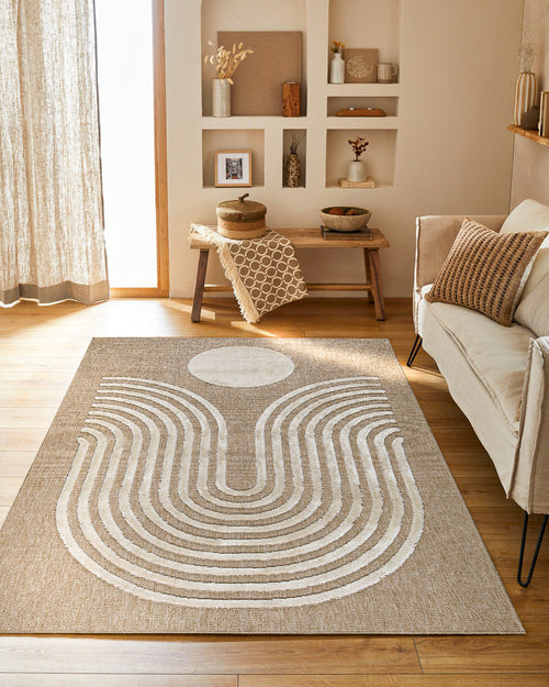 Tapis Palma 9499 - Motif Graphique - Blanc - Intérieur