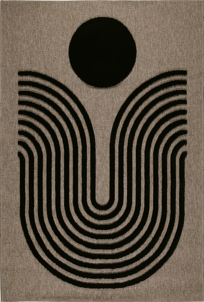 Tapis Palma 9499 - Motif Graphique - Noir - Intérieur