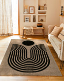 Tapis Palma 9499 - Motif Graphique - Noir - Intérieur