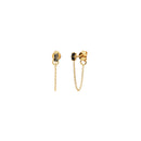 Boucles D'Oreilles Dorées Petit Modèle Palace Black Diamond