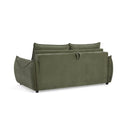 Sofá recto convertible Palla Express - 3 plazas - Tela de chenilla - Beige