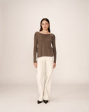 Pullover With Ties Khaki Palmer