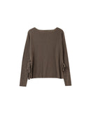 Pullover With Ties Khaki Palmer