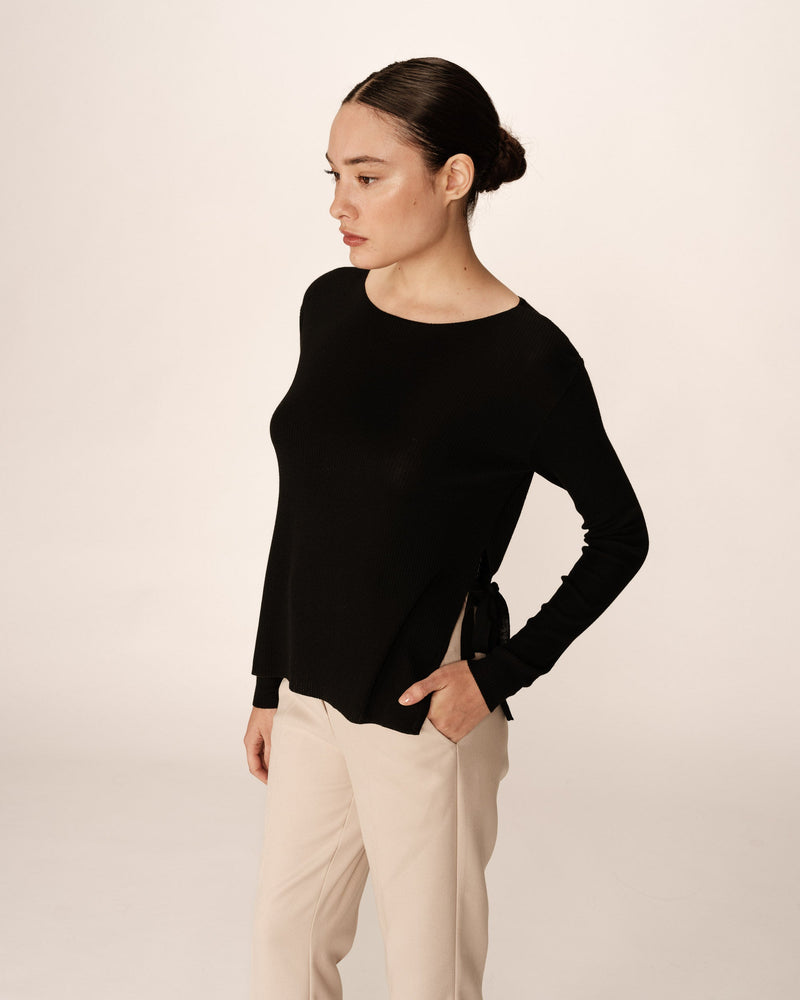 Pullover With Ties Black Palmer