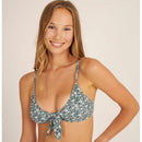 Palm Tree Lace Bikini Top - Green