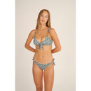 Palm Tree Lace Bikini Top - Green