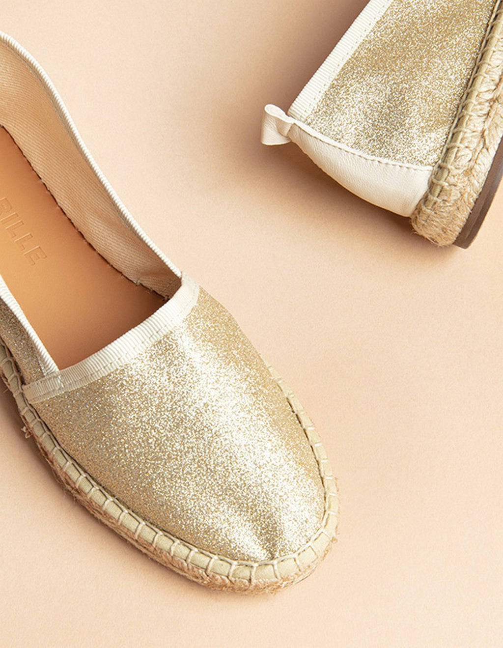 Alpargatas Planas Paloma - Glitter Dorado - Mujer