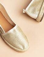 Alpargatas Planas Paloma - Glitter Dorado - Mujer