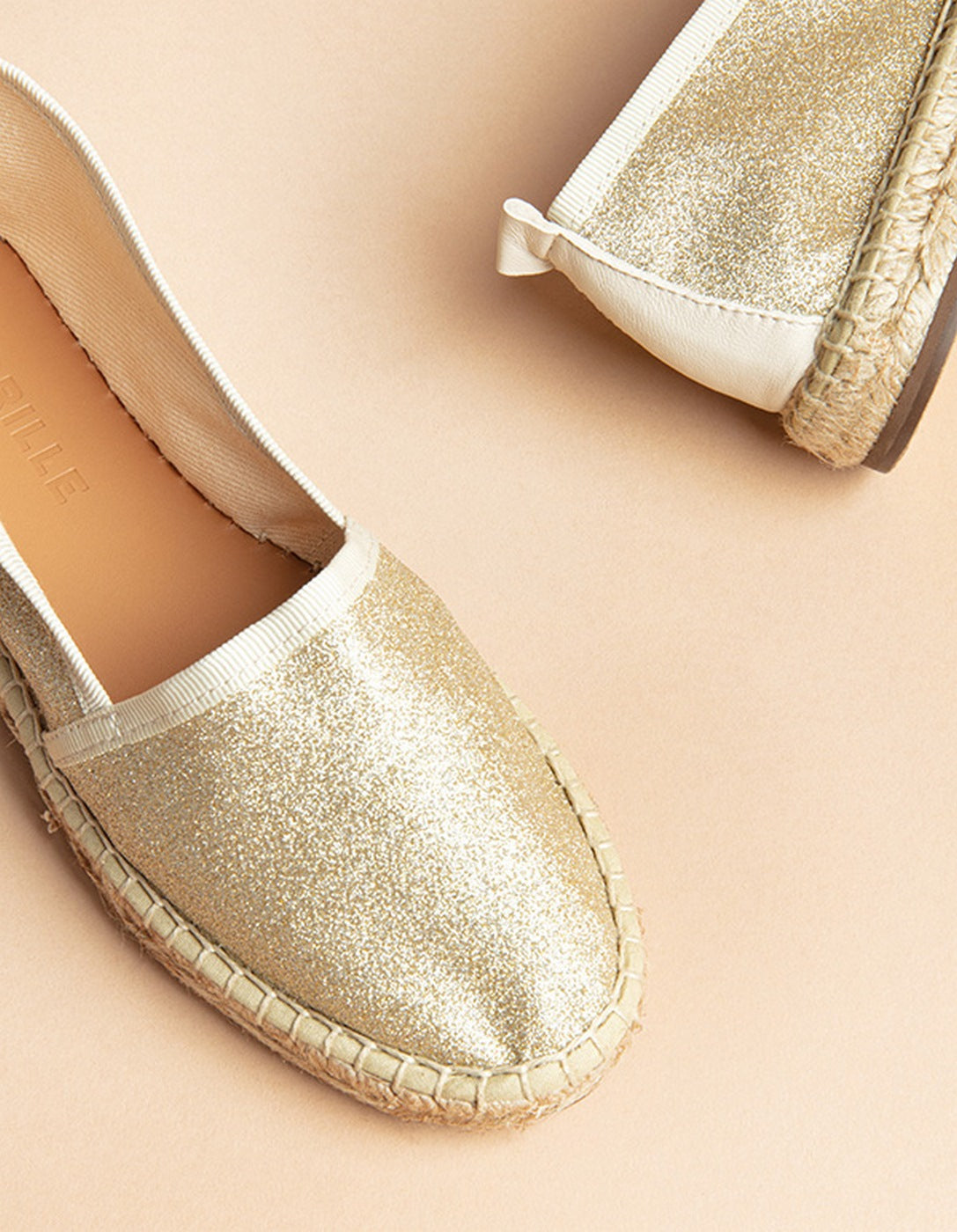 Alpargatas Planas Paloma - Glitter Dorado - Mujer