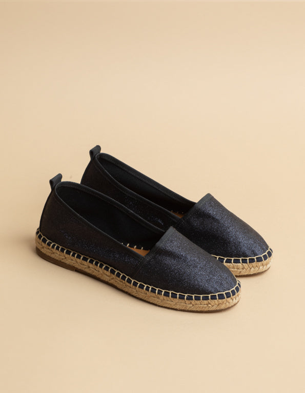 Espadrilles Paloma - Toile Glitter Marine - Femme