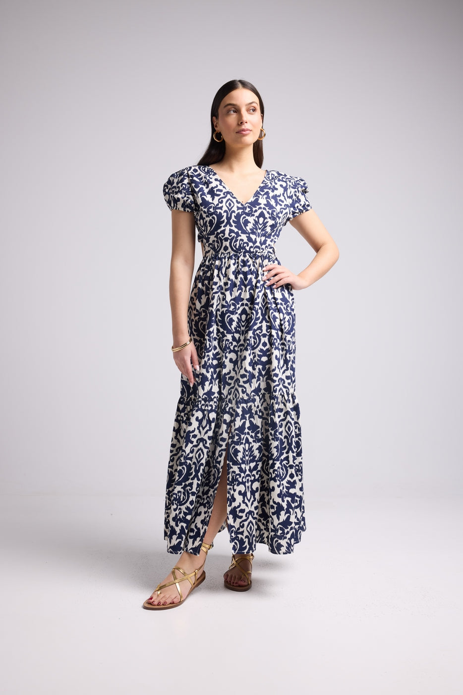 Long Dress - Paloma - Navy White