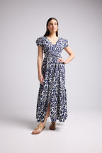 Long Dress - Paloma - Navy White