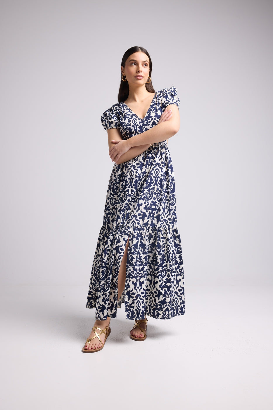 Long Dress - Paloma - Navy White
