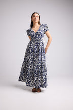 Long Dress - Paloma - Navy White