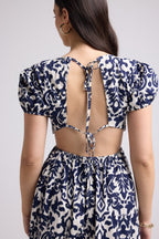 Long Dress - Paloma - Navy White