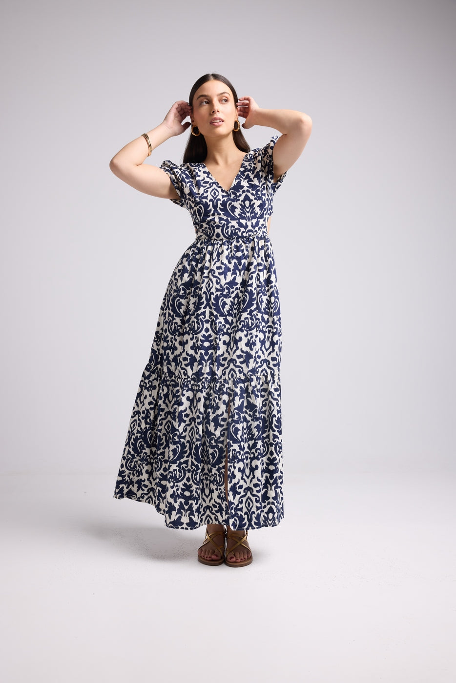 Long Dress - Paloma - Navy White