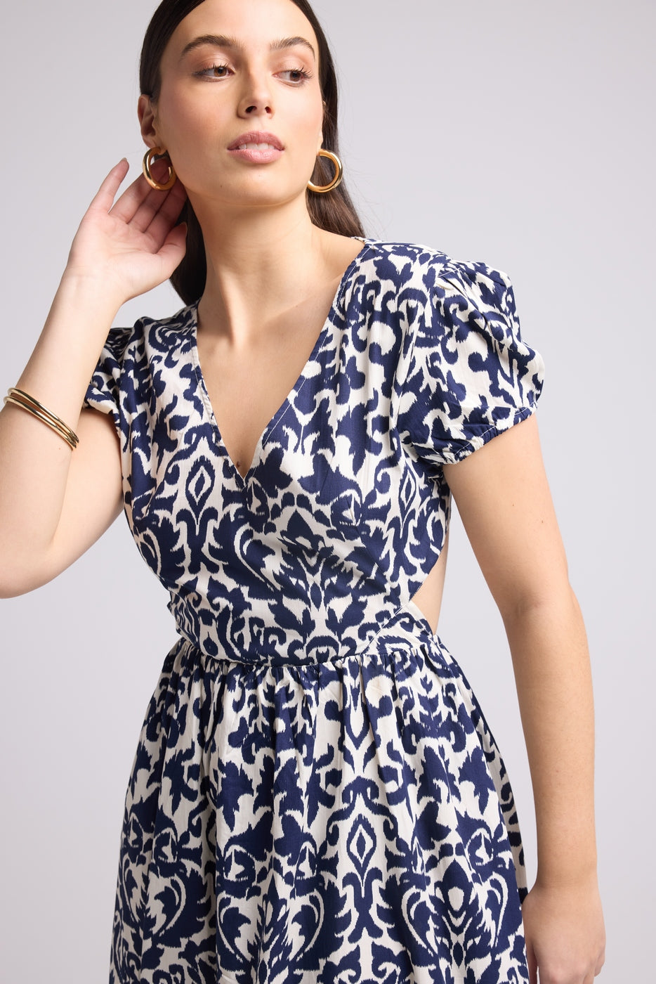 Long Dress - Paloma - Navy White