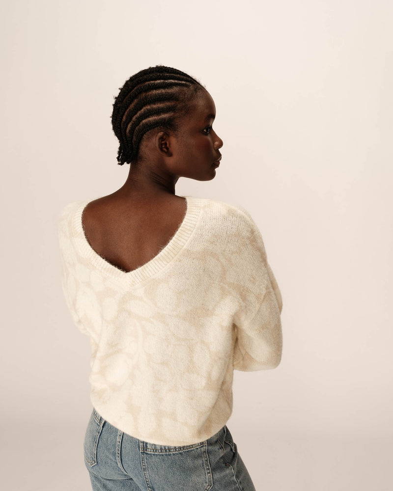 Jersey oversized estampado Paloma Beige