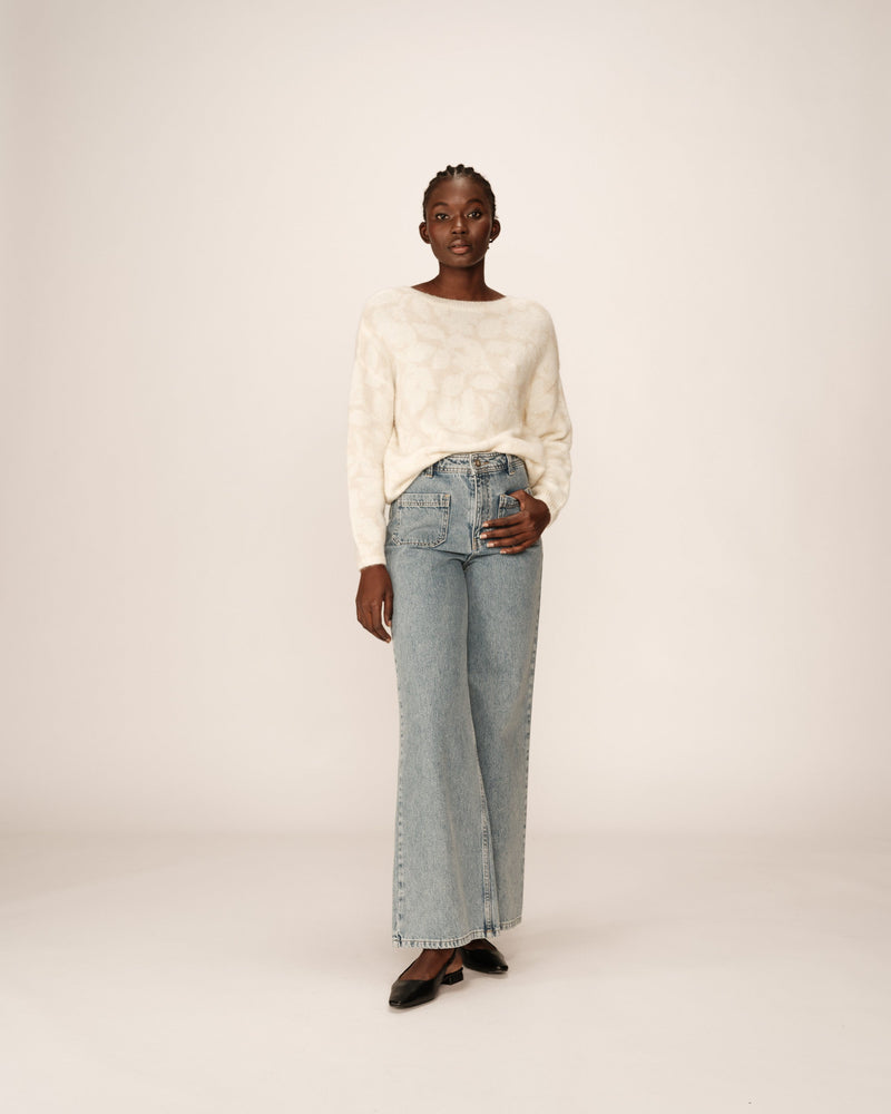 Jersey oversized estampado Paloma Beige