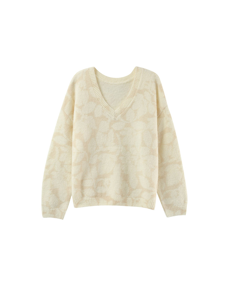 Jersey oversized estampado Paloma Beige