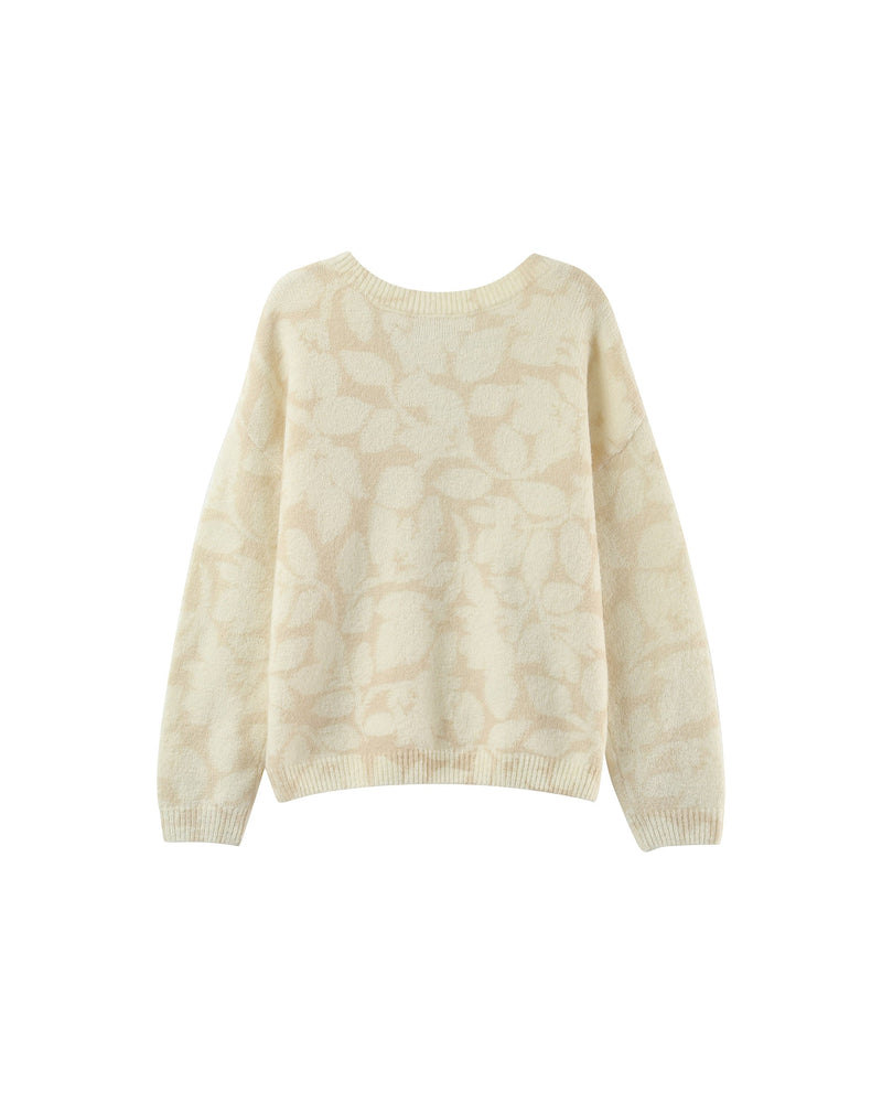 Jersey oversized estampado Paloma Beige
