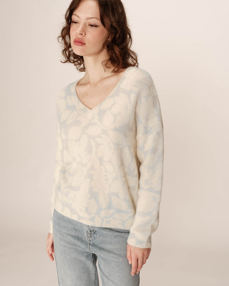 Paloma Sky Patterned Oversized Sweater