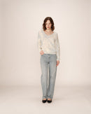Paloma Sky Patterned Oversized Sweater